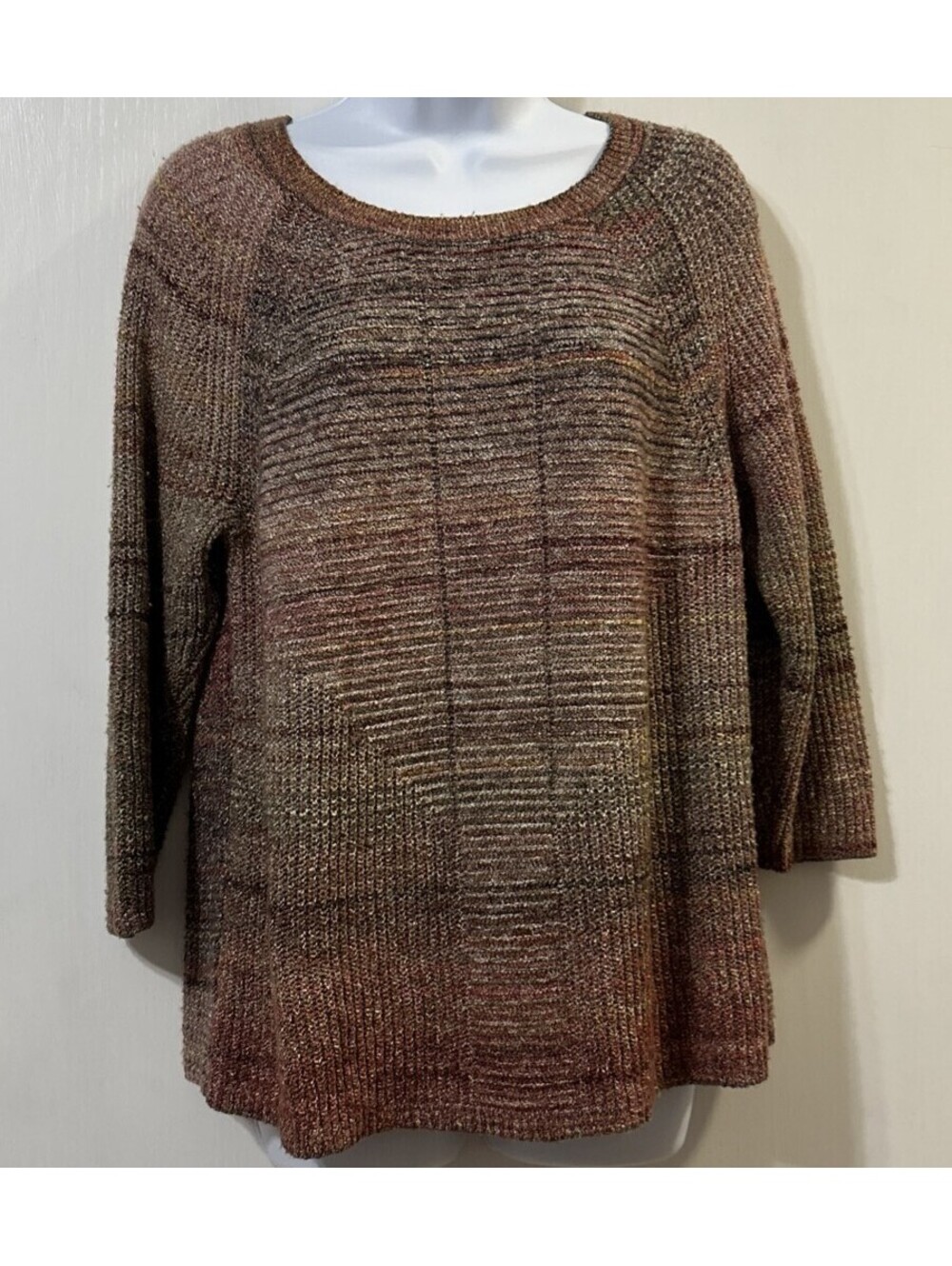 Christopher & Banks Petite XL Multicolor Stripped Sweater Cotton Blend